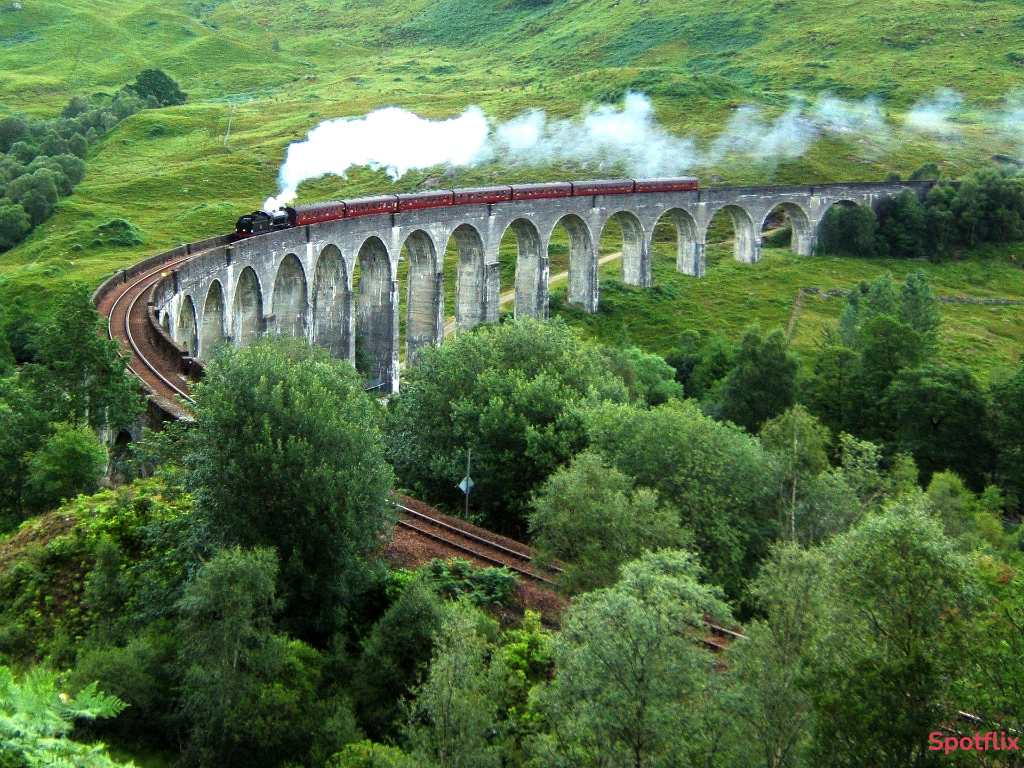 Glenfinnan Viaduct – Route of the Hogwarts Express from Harry Potter and the Chamber of Secrets