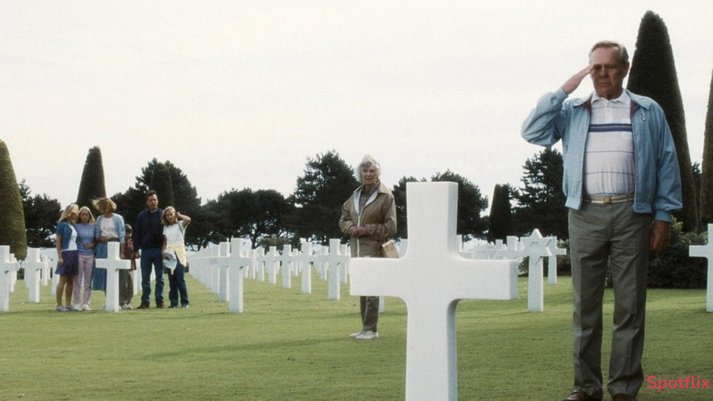 James Ryan Walks the Cemetery to Pay Tribute from Saving Private Ryan