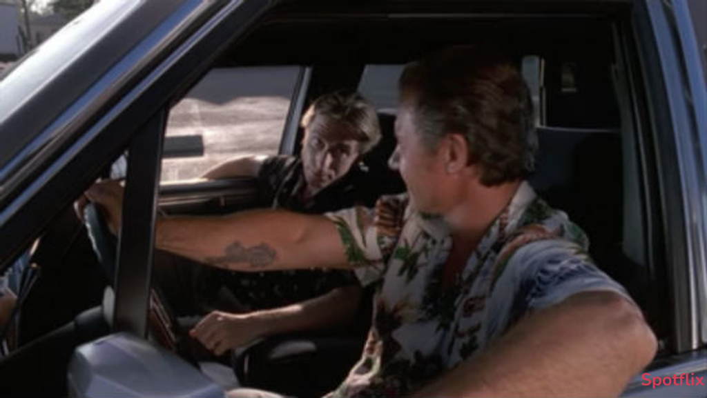 Mr. White and Nice Guy Eddie Watch Mr. Orange  from Reservoir Dogs