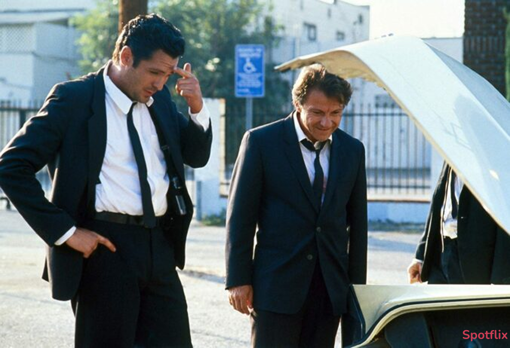 Mr White and Orange Try to Commandeer a Car from Reservoir Dogs