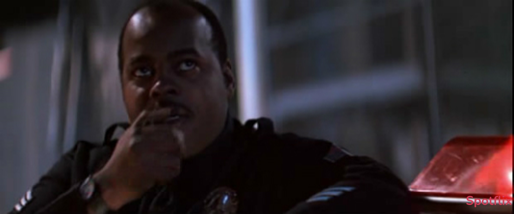 Powell Calling For Backup When He Sees The Body Falling from Die Hard