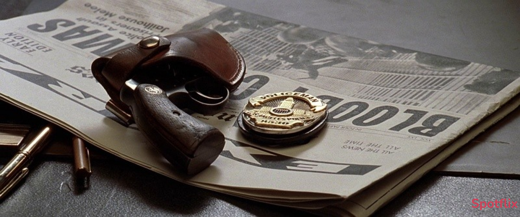 Smith Returns Bud White His Badge and Gun from L.A. Confidential