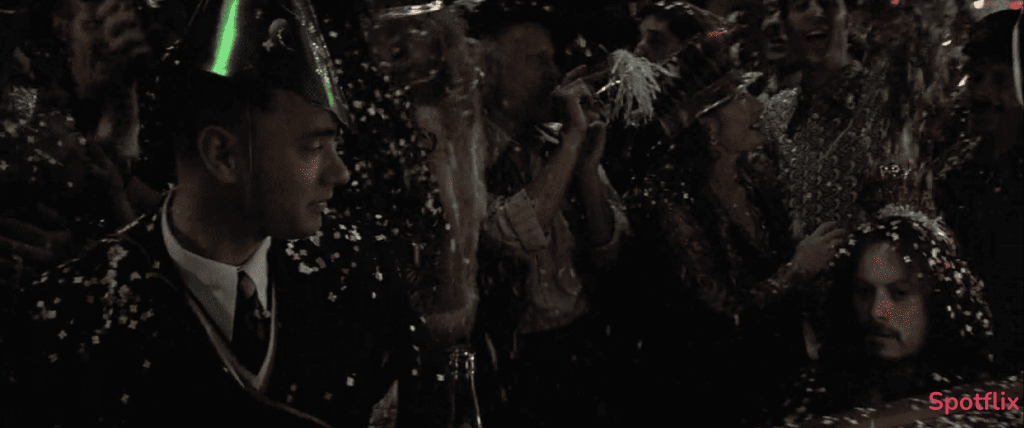 The New Year’s Party with Lieutenant Dan from Forrest Gump